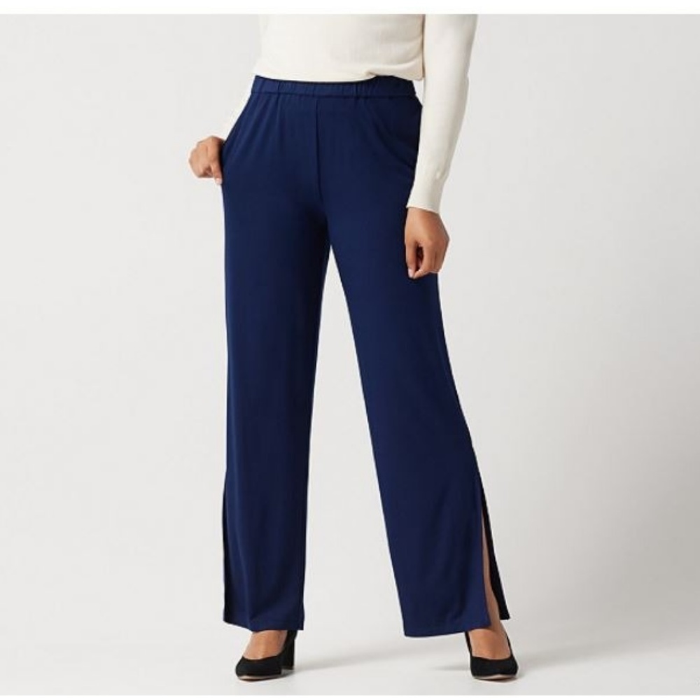 Dennis Basso Petite Soft Touch Pull-On Knit Pants